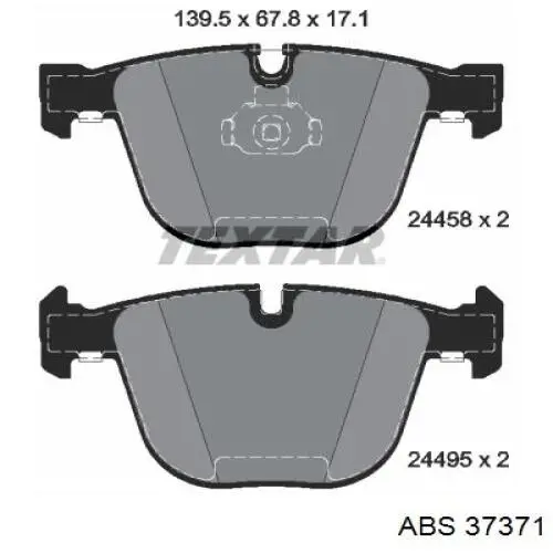 Задні гальмівні колодки ABS 37371 ціна, від 18.98 USD