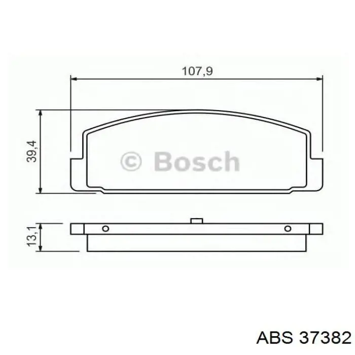 37382 ABS Колодки гальмівні задні, дискові
