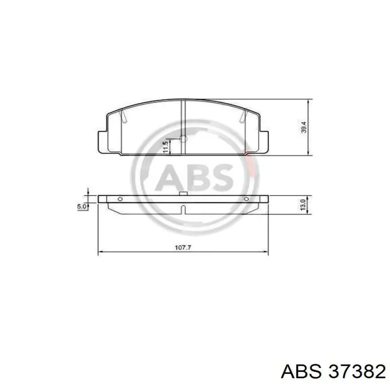 Купити 37382 ABS Задні колодки
