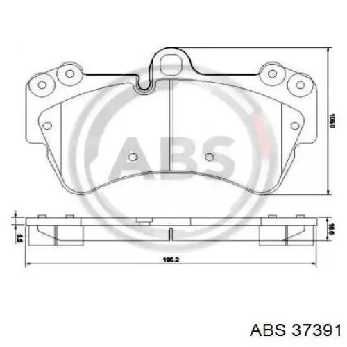 Гальмівні колодки ABS 37391 ціна, від 35.20 USD