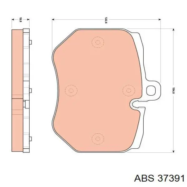 37391 ABS колодки гальмівні передні, дискові