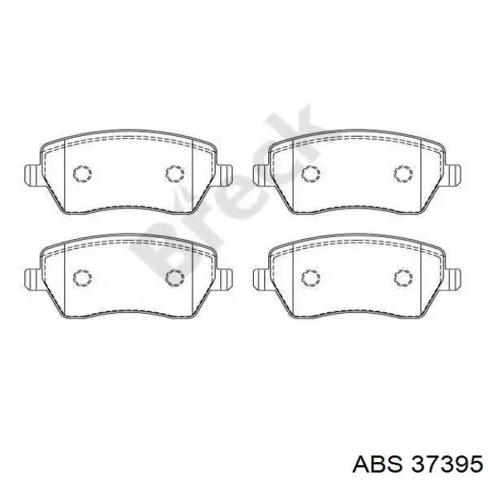 Купити 37395 ABS Колодки гальмівні передні, дискові