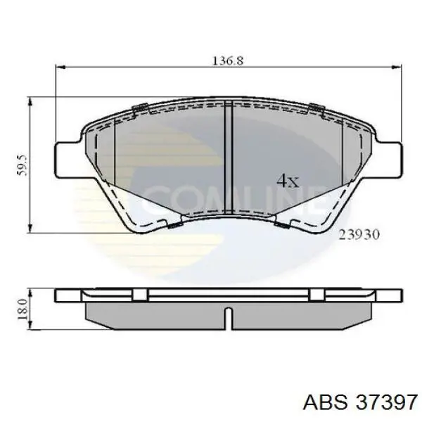 Передні тормозні колодки 37397 ABS