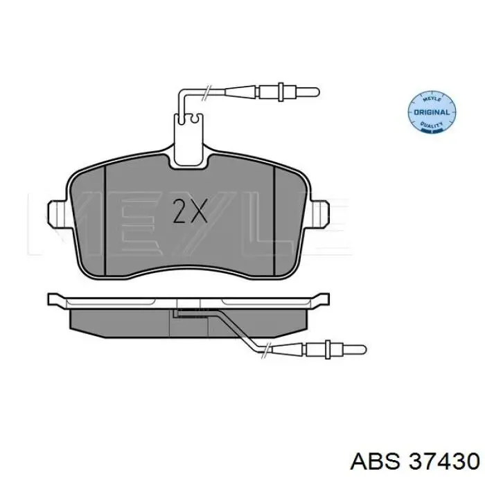 Колодки гальмівні передні, дискові 37430 ABS