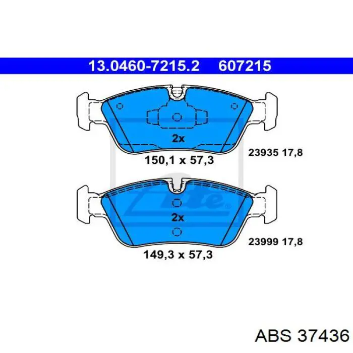 Гальмівні колодки ABS 37436 ціна, від 20.33 USD