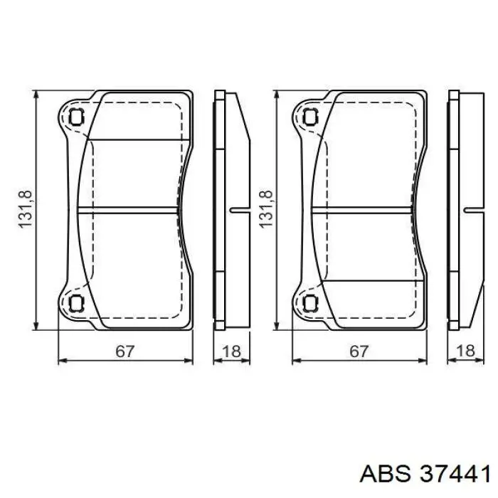 37441 ABS Передні гальмівні колодки