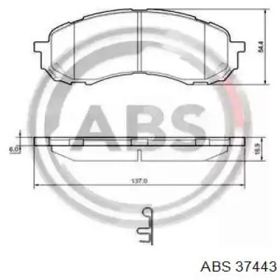 Купити 37443 ABS Колодки гальмівні передні, дискові