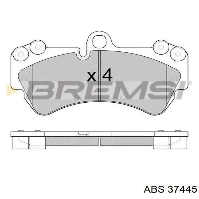 Гальмівні колодки ABS 37445 ціна, від 47.80 USD