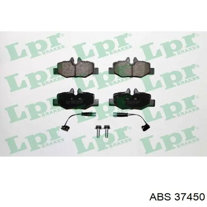 Колодки гальмові задні, дискові 37450 ABS