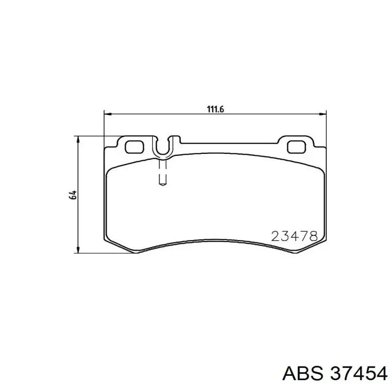 Задні дискові колодки ABS 37454