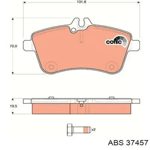 Гальмівні колодки ABS 37457 ціна, від 25.76 USD