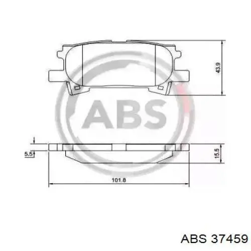 Купити 37459 ABS Задні колодки