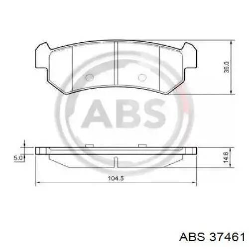 Купити 37461 ABS Задні колодки