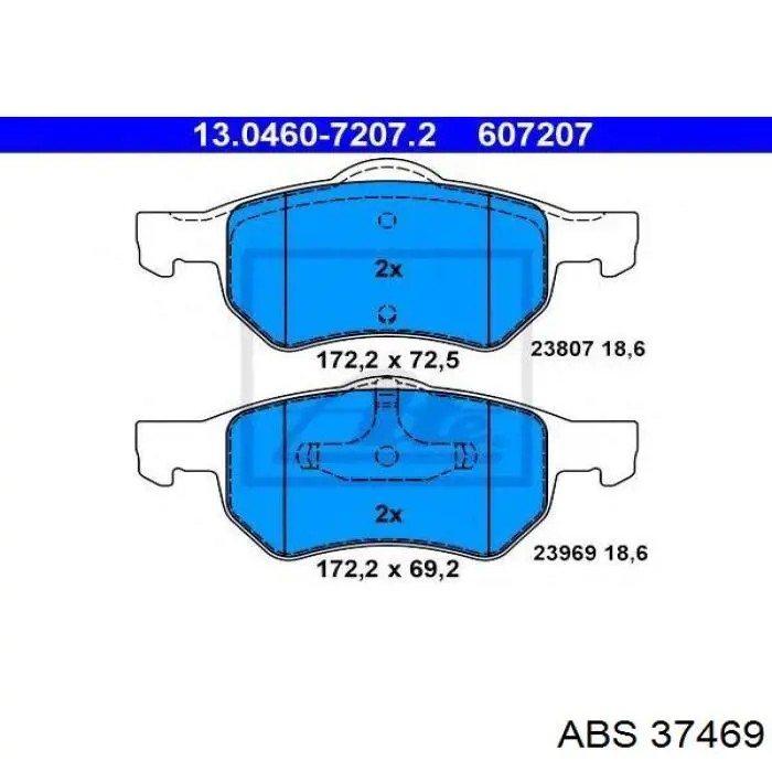 Гальмівні колодки ABS 37469 ціна, від 25.32 USD
