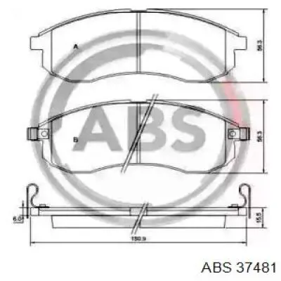 Купити 37481 ABS Колодки гальмівні передні, дискові