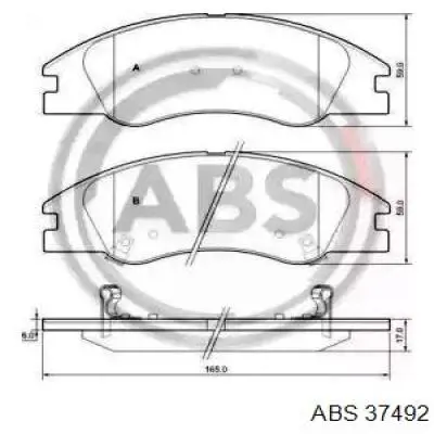 Колодки гальмівні передні, дискові 37492 ABS