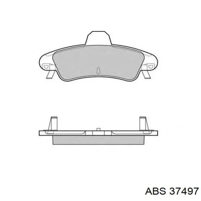 Задні гальмівні колодки 37497 ABS