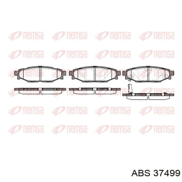 Задні гальмівні колодки ABS 37499 ціна, від 14.38 USD