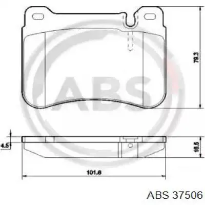 Купити 37506 ABS Колодки гальмівні передні, дискові