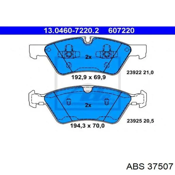 Гальмівні колодки ABS 37507 ціна, від 30.51 USD
