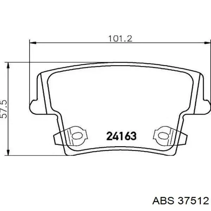 Купити 37512 ABS Задні колодки