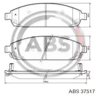 Купити 37517 ABS Колодки гальмівні передні, дискові