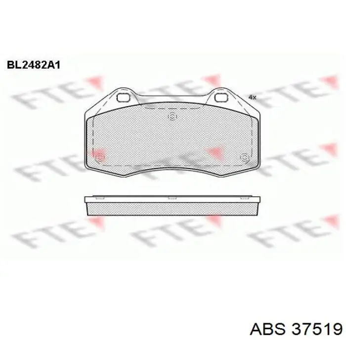 37519 ABS Передні гальмівні колодки
