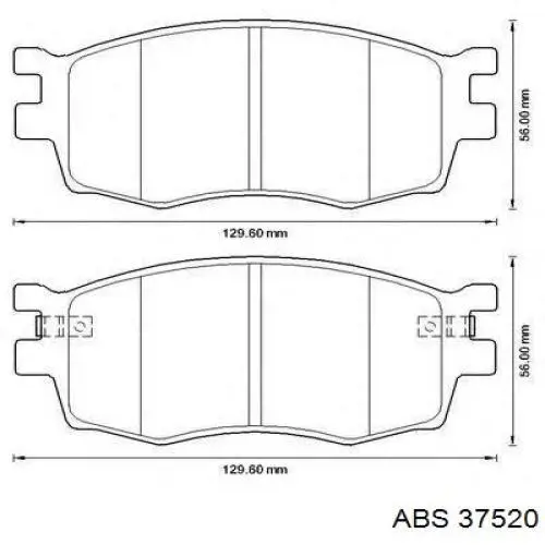 Гальмівні колодки ABS 37520 ціна, від 16.12 USD
