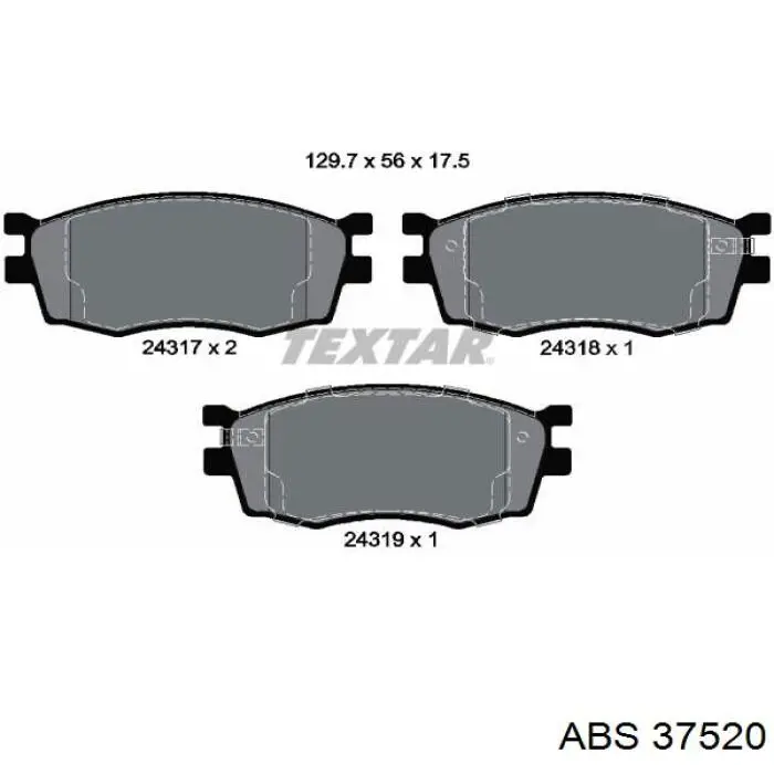 Купити 37520 ABS Колодки гальмівні передні, дискові