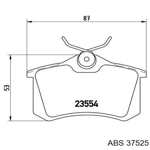 Гальмівні колодки ABS 37525 ціна, від 16.92 USD