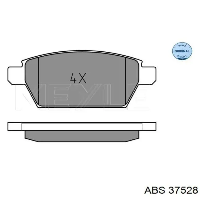 Колодки гальмові задні, дискові 37528 ABS