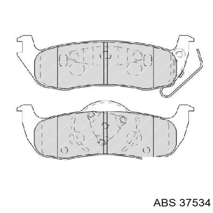 Купити 37534 ABS Задні колодки