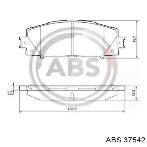 Гальмівні колодки ABS 37542 ціна, від 15.97 USD