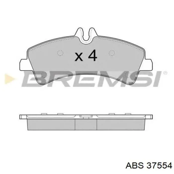 Задні гальмівні колодки ABS 37554 ціна, від 26.65 USD