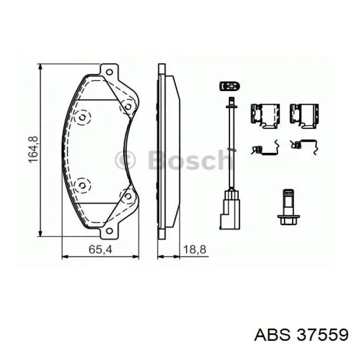 Купити 37559 ABS Колодки гальмівні передні, дискові