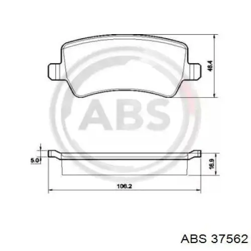 Задні гальмівні колодки ABS 37562 ціна, від 16.16 USD