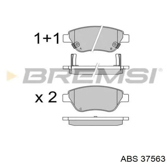 Гальмівні колодки ABS 37563 ціна, від 19.48 USD