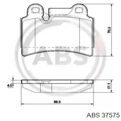 Купити 37575 ABS Задні колодки