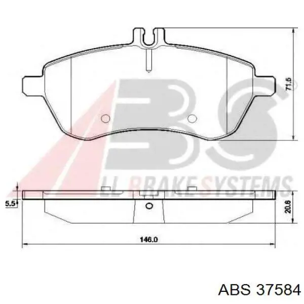 Гальмівні колодки ABS 37584 ціна, від 20.46 USD
