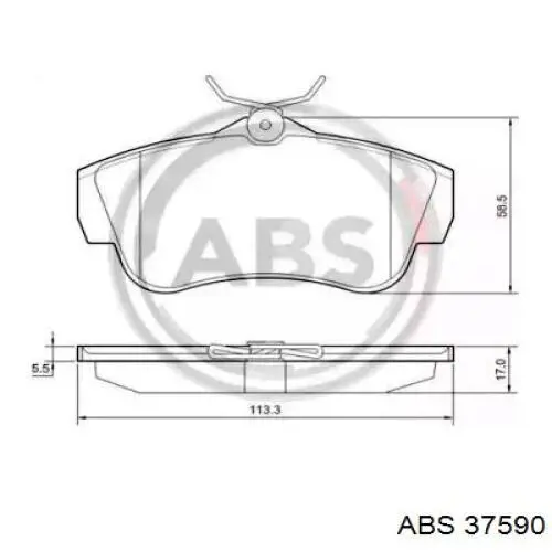 Колодки гальмові задні, дискові 37590 ABS