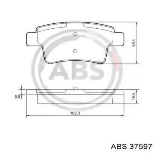 Задні дискові колодки ABS 37597