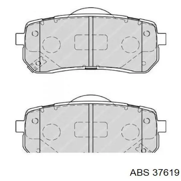 Задні дискові колодки ABS 37619