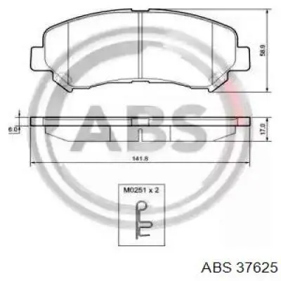 Гальмівні колодки ABS 37625 ціна, від 19.63 USD