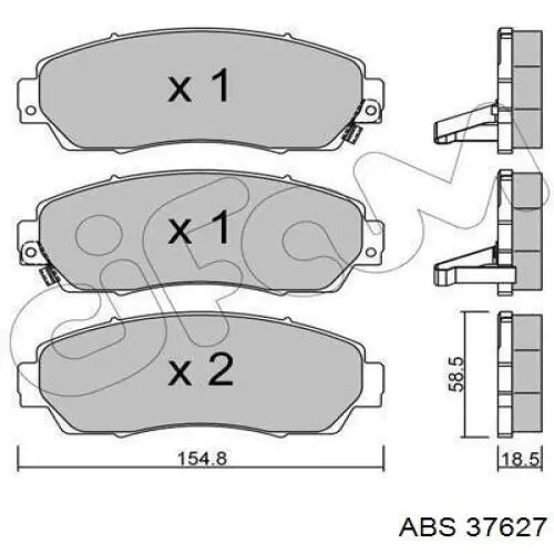 Гальмівні колодки ABS 37627 ціна, від 19.88 USD