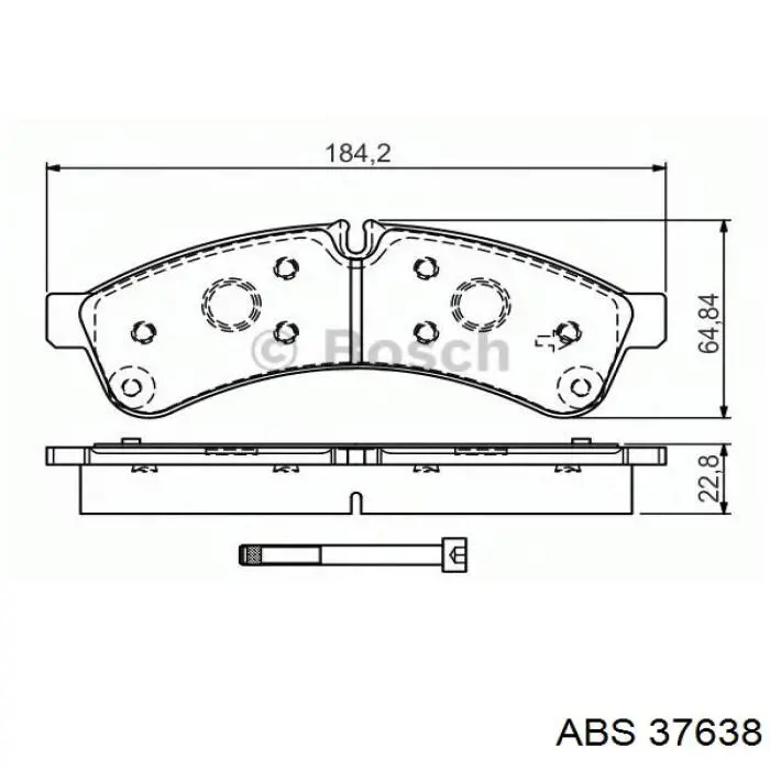 Задні гальмівні колодки ABS 37638 ціна, від 34.39 USD