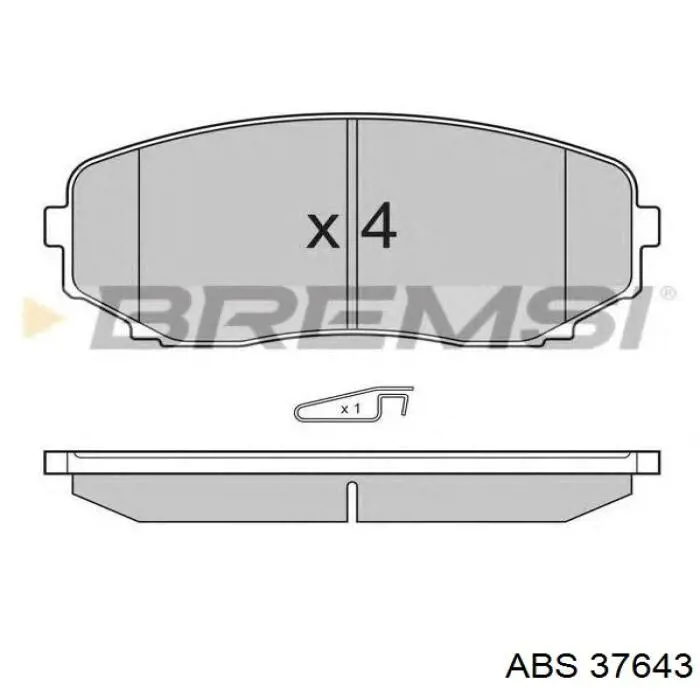 37643 ABS Передні гальмівні колодки