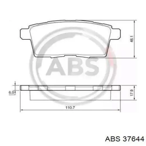 Купити 37644 ABS Задні колодки