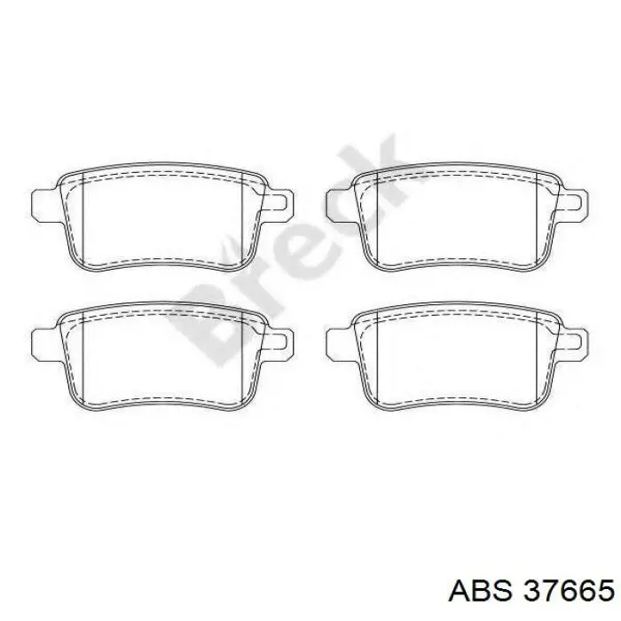 Купити 37665 ABS Задні колодки