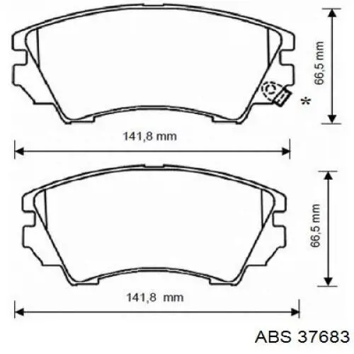 Гальмівні колодки ABS 37683 ціна, від 19.61 USD