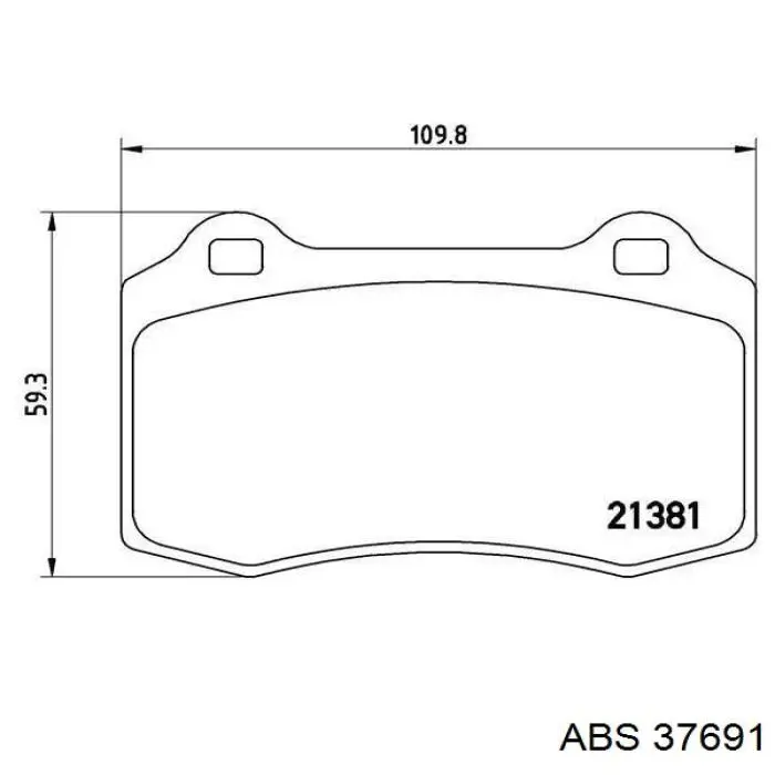 Колодки гальмівні передні, дискові 37691 ABS